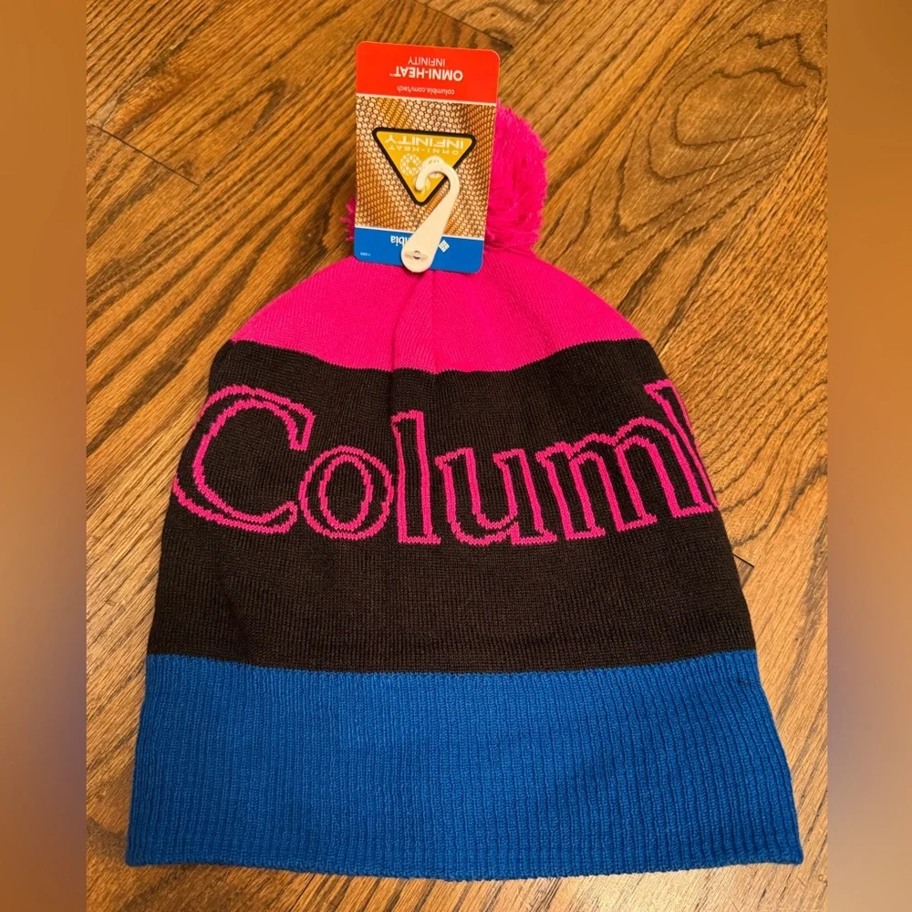 Columbia Youth Polar Powder Beanie, fuchsia fizz—NWT
